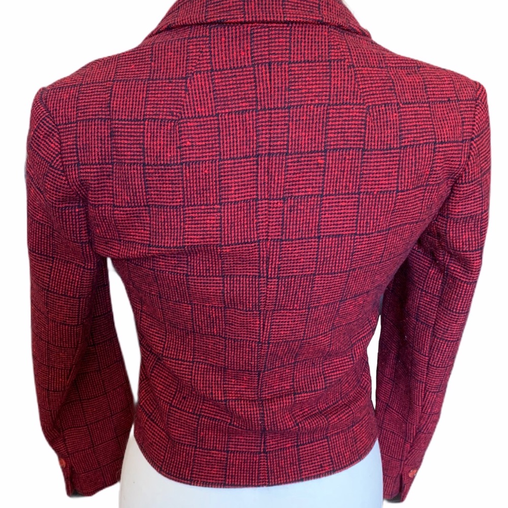 70s Vintage Pendleton Wool 1 Button Striped Blazer - Picture 2 of 13